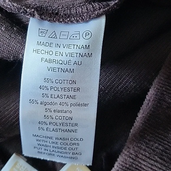 Michael Kors Women's corduroy leggings pull-on pants MK logo size M L XL gray - Picture 5 of 6